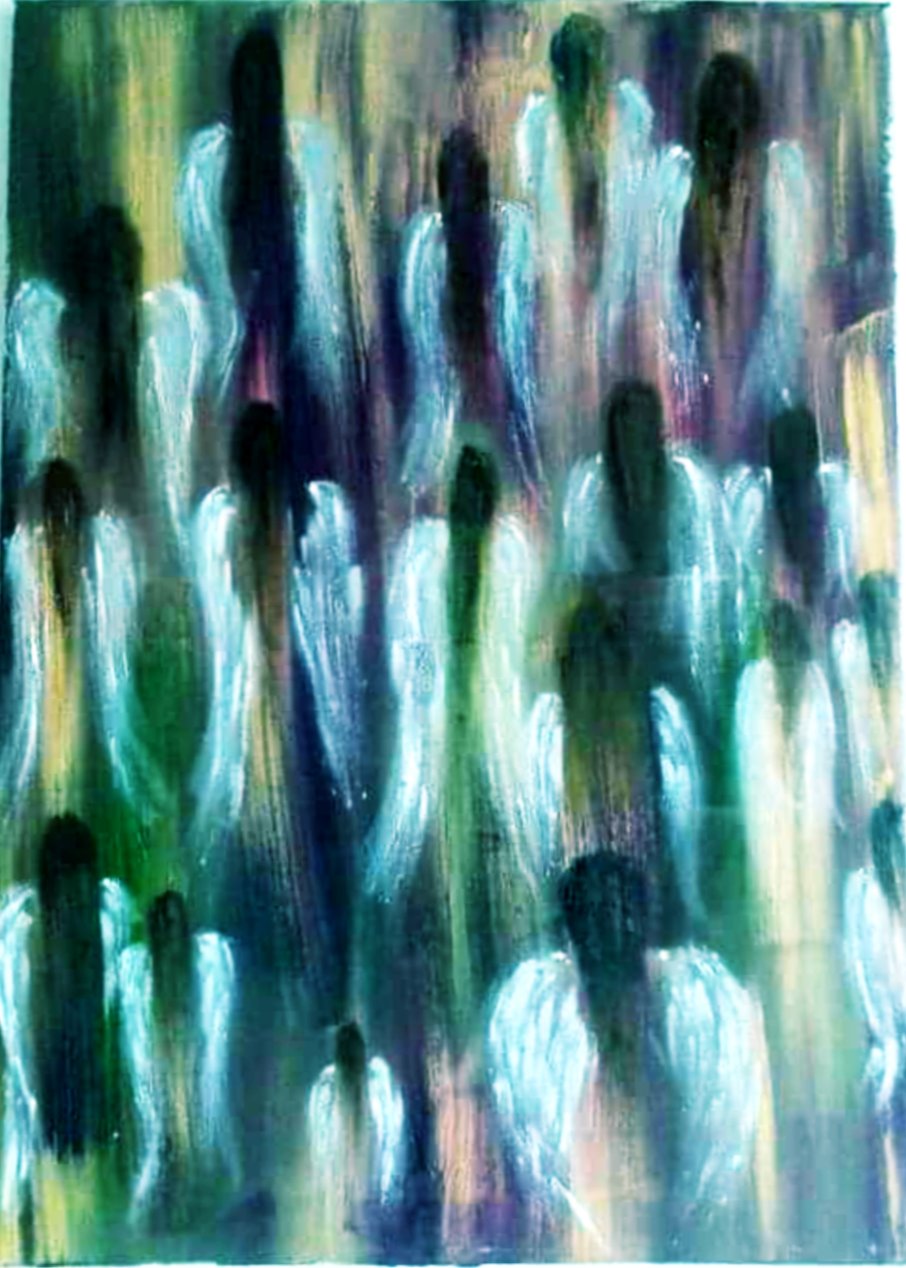 ArteDiAlina.com painting: Flock of angels